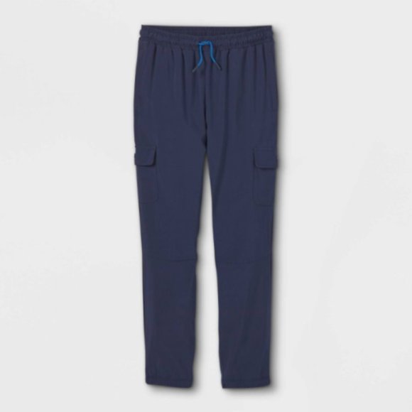 All In Motion Boys' XS 4/5 Navy Blue Lined Woven Quick Dry Pants w Cargo Pockets - Picture 1 of 3